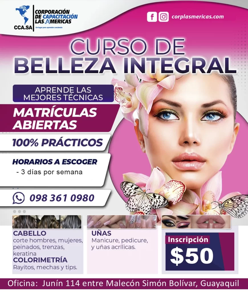 Corporacion de capacitacion las Americas Curso de belleza integral