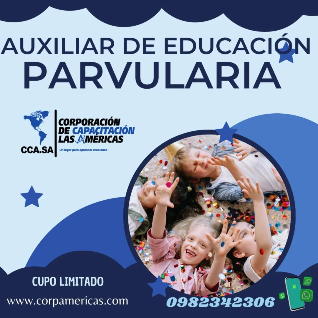 Auxiliar de educacion Parvularia corporacion de capacitacion las americas